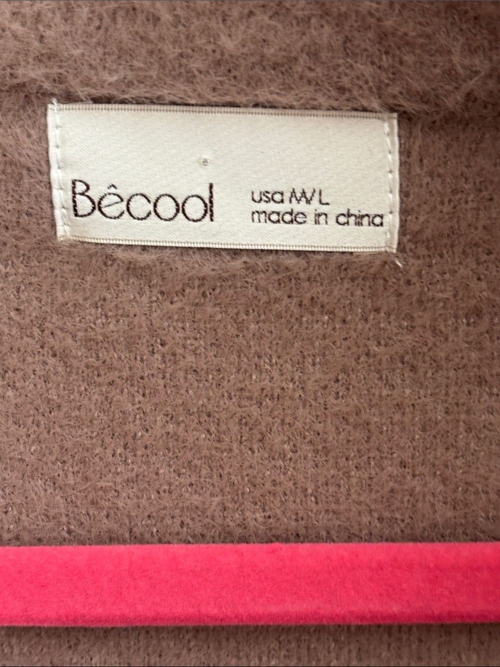 Reiss Plush Teddy Double-Breasted Jacket in Mauve - Picture 4 of 4